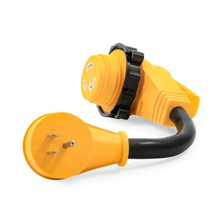 Camco 15AM/30AF POWERGRIP 12IN DOGBONE 90M/90F-LOCKING ADPTER 55636